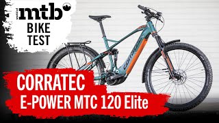 Biketest Corratec MTC 120 Elite I NEU I E Mountainbike Test I SUV E MTB Fully Review [upl. by Ayeka410]