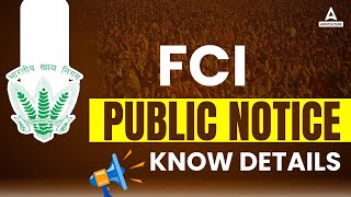 FCI AG 3 Result 2023  FCI AG3 Result  FCI Public Notice  Know Complete Details [upl. by Yllor]