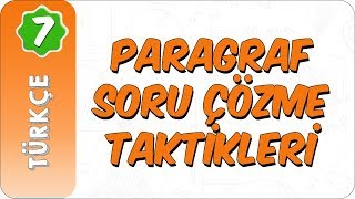 7 Sınıf Türkçe  Paragraf Soru Çözme Taktikleri [upl. by Ahel]