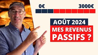 Revenus PASSIFS  mes VRAIS rentes en août 2024 [upl. by Asik]