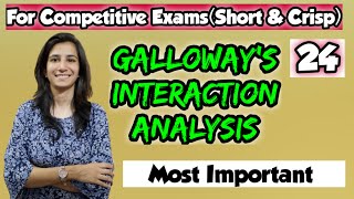 Galloways System of Interaction Analysis  Short amp Crisp  Teaching ExamsUGC NET EducationSET [upl. by Milissa]