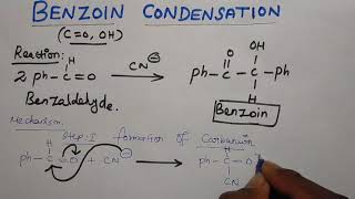 Benzoin Condensation Reaction mechanism  Organic Chemistry Tamil English [upl. by Sedda]