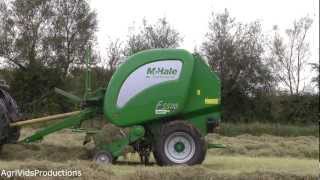 Silage 2012Baling amp Wrapping With The Massey Fergusons [upl. by Neras]