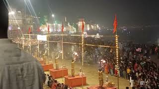 FULL GANGA AARTI VARANASI  BANARAS GHAT AARTI  Holy River Ganges Hindu Worship Ritual [upl. by Abehsile555]