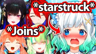 Fauna Nerissa Elizabeth amp Kiara Joins Mints Stream and Left Her Starstruck 【Hololive】 [upl. by Flodnar]