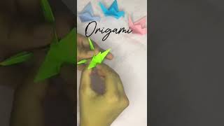 origami paper crane flapping birdshortnoorcrafts [upl. by Akihsat]