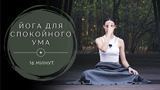 ЙОГА ДЛЯ СНЯТИЯ СТРЕССА И НАПРЯЖЕНИЯ Расслабление ума 16 минут [upl. by Dominick]