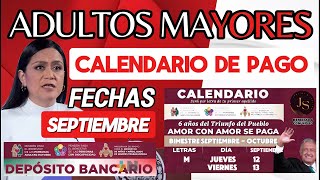 Calendario de pagos de SEPTIEMBRE 2024  ¿Cuando pagan la pension bienestar [upl. by Mendive]