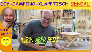 👌DIY  Camping Tisch als Klapptisch für 15 Euro selber bauen  Klein aber fein 😉 [upl. by Orme]