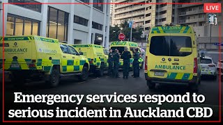 Emergency services respond to serious incident in Auckland CBD  nzheraldconz [upl. by Neelyaj]