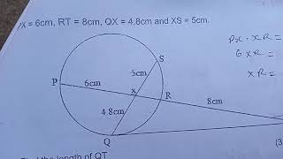 CIRCLES CHORDS AND TANGENTS INTERSECTING CHORDS FORM 3 [upl. by Thacker]