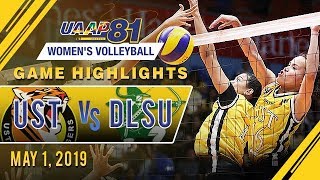 UAAP 81 WV UST vs DLSU  Game Highlights  May 1 2019 [upl. by Ambrosi213]