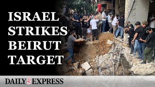 Beirut Several killed and 60 wounded in Israeli strike [upl. by Lebbie]