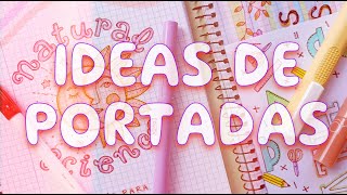 PORTADAS para CUADERNOS BONITAS Y CREATIVAS 🌞🌜CARÁTULAS FÁCILES PARA el REGRESO A CLASES [upl. by Atsiuqal]