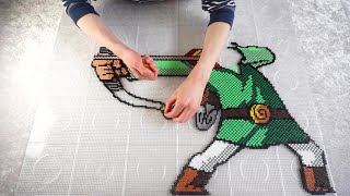 Pixel Art  THE LEGEND OF ZELDA LINK Perler Beads [upl. by Atiroc]