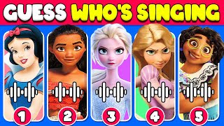 Guess Whos Singing 🎤🎙️🎶 Disney Song Quiz Challenge  Snow White Moana Elsa Rapunzel Mirabel [upl. by Zola]