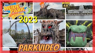 Heide Park 2023 Parkvideo Impressionen – Neuheiten  Achterbahnen  Fahrgeschäfte  colossos video [upl. by Sanbo]