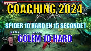 COACHING 2024 4 SPIDER HARD 10 EN 15 SECONDES   GOLEM 10 HARD  RAID SHADOW LEGENDS FR [upl. by Ytsur]