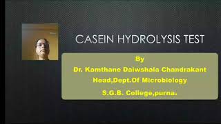 Casein hydrolysis test by Dr Kamthane DC [upl. by Schiro]