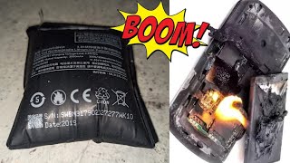 lithium ion battery explosion  18650 fire  battery explosion  exploding battery [upl. by Haleak]