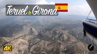 Flying to the Costa Brava Spain 🇪🇸 from Teruel to Girona [upl. by Ime]