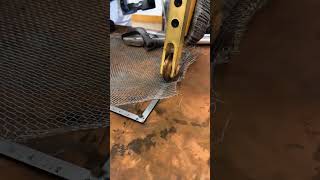 Reliable process of welding the metal mesh to the frame [upl. by Mcleod]