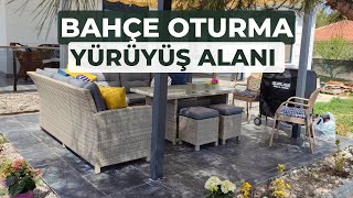 Bahçeye Yürüyüş ve Oturma Alanına Fayans Nasıl Yapılır  Merdoz [upl. by Ydnak192]