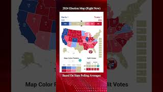 Election Map 24 Right Now Per State Polling [upl. by Dosi]