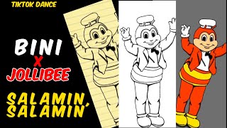 BINI x JOLLIBEE  Salamin Salamin Tiktok Remix  Dance Animation [upl. by Adnylem]