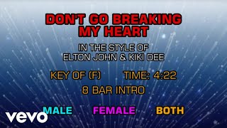 Elton John amp Kiki Dee  Dont Go Breaking My Heart Karaoke [upl. by Nymzaj765]