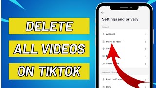 How to delete all your tiktok videos in one click 2023 [upl. by Trakas885]