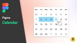 How to Create Interactive Calendar On Figma very simple [upl. by Sinnaiy439]