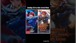 Lesley old vs New voice lines 🥺🥺 shorts ytshorts mobilelegends [upl. by Aihsatal]