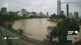 438 metros  Nível do Rio ItajaíAçu em Blumenau [upl. by Accber]