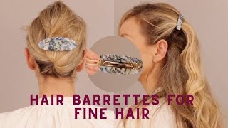 The Best Hair Barrettes for Fine Hair  NonSlip Barrette Clips [upl. by Sitto778]