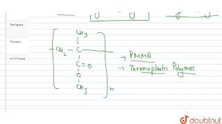 The commercial name of polymethyl methacrylate P M M A is [upl. by Eniarral351]