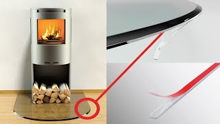 Silikon Dichtlippe für Kamin Kaminofen Glas Bodenplatten [upl. by Ydaj]