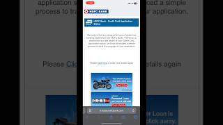 HDFC Credit Card status check hdfcbank shortvideo tutorial creditcard ✨ youtubetimeline [upl. by Ver220]