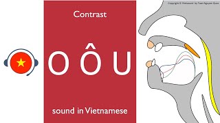 🇻🇳 Vietnamese  u  ô  o sound Learn sound system in Vietnamese Vietsound [upl. by Liddie]