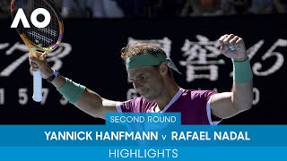 Yannick Hanfmann v Rafael Nadal Highlights 2R  Australian Open 2022 [upl. by Amikahs]