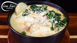 How I Make Olive Gardens Zuppa Toscana Soup Recipe Sopa Toscana [upl. by Dupin491]