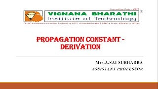 Propagation Constant  Derivation [upl. by Laurene]