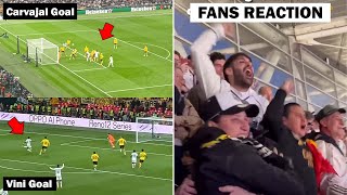 Real Madrid Fans Crazy Reactions to Carvajal amp Vinicius Goals vs Dortmund [upl. by Stilla]