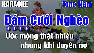 Đám Cưới Nghèo Karaoke Tone Nam  Karaoke AK [upl. by Ailimat442]