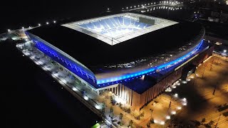 Everton FC New Stadium Spectacular night time shots 111124 [upl. by Emearg259]