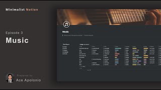 Minimalist Notion  Organize Your Favorite Music [upl. by Nnylaehs648]