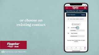 Transfer Funds with Zelle  Mobile Banking  Flagstar Bank [upl. by Hogle386]