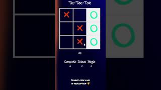 Tic Tac Toe Game with HTML CSS and JavaScript webdevloper htmlcss javascript onlinefixers [upl. by Nemlaz]