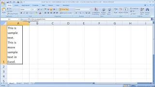 Excel Tips 31  Add Multiple Lines to Text within Cells  Use the Enter key within a cell [upl. by Haibot]