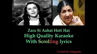 Zara Si Aahat Hoti Hai  Haqeeqat 1964  Karaoke with Scrolling Lyrics High Quality [upl. by Farris]